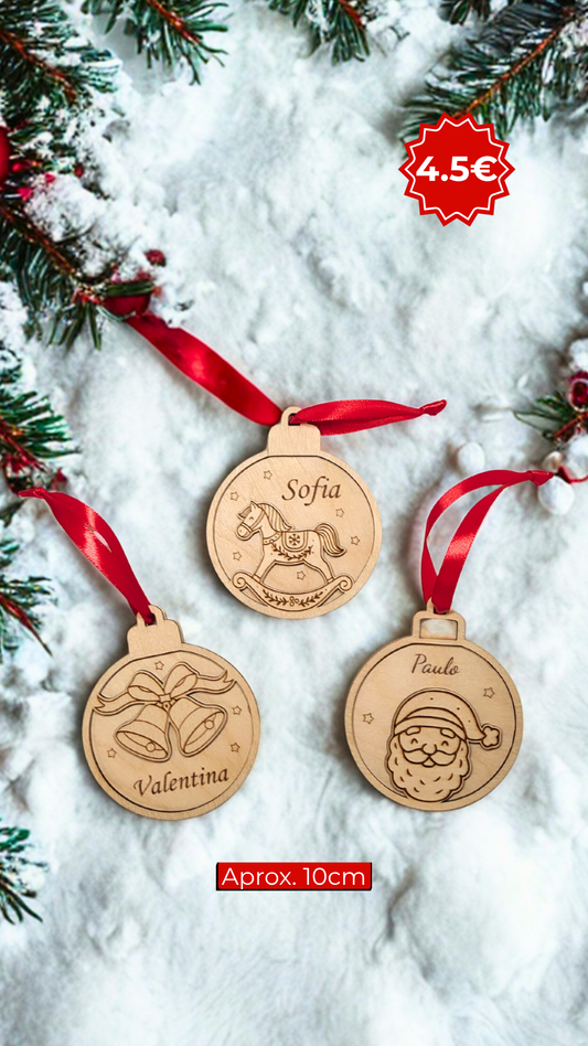 Bola de Natal com nome e figura